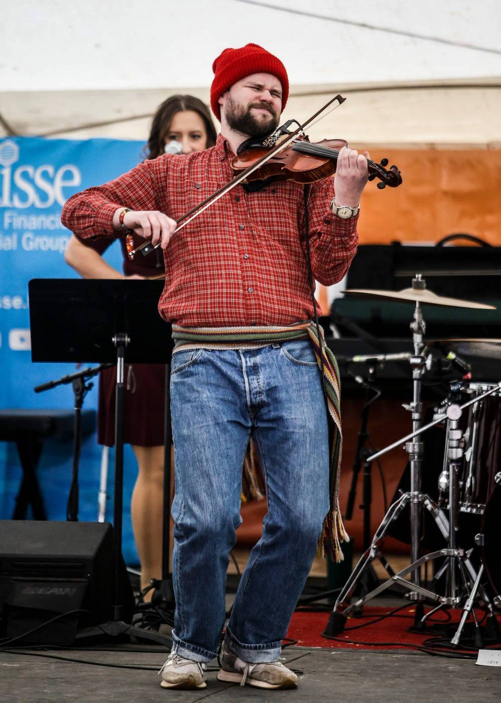 Ça Claque! performs at the Cabane à sucre venue. (John Woods / Free Press)