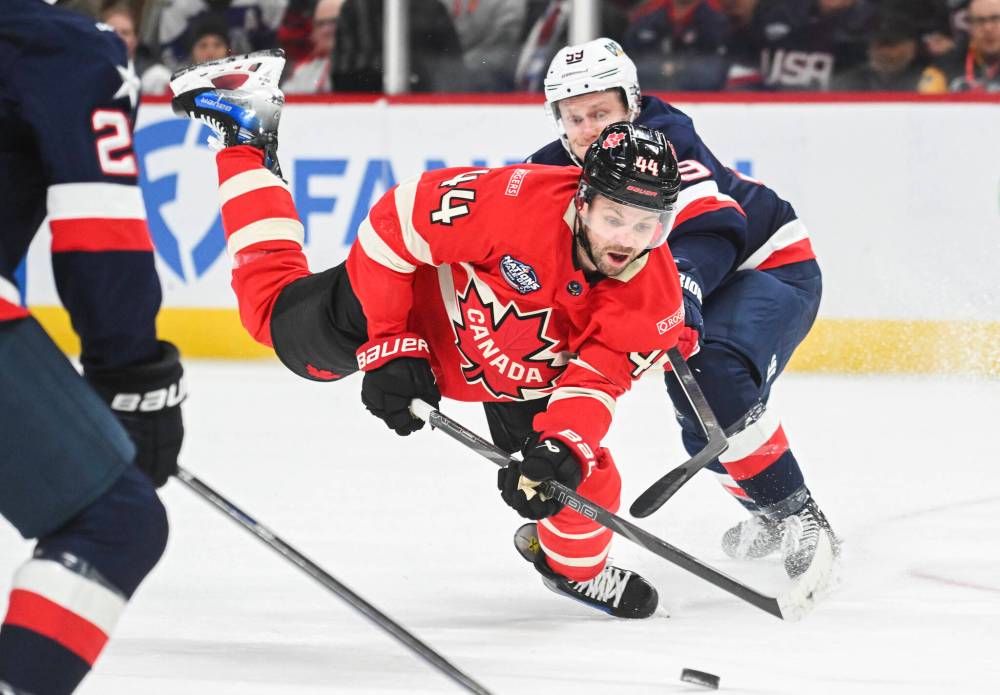 Graham Hughes / THE CANADIAN PRESS
The Jets’ Josh Morrissey has been a standout on Canada’s blue line at the 4 Nations Face-Off.