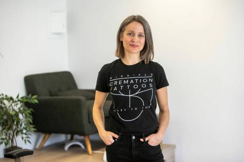 BROOK JONES/FREE PRESS
                                &lsquo;Now I really feel her with me,&rsquo; Cremation Tattoo owner/artist Kerri Parnell says of the tattoo she gave herself using her grandmother&rsquo;s ashes.