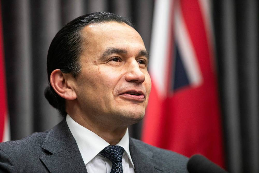 MIKAELA MACKENZIE / FREE PRESS FILES
The premiers, including Wab Kinew, and territorial leaders met virtually Thursday with Prime Minister Justin Trudeau as they try to plan for potential tariffs imposed by U.S. President Donald Trump on Canadian goods.