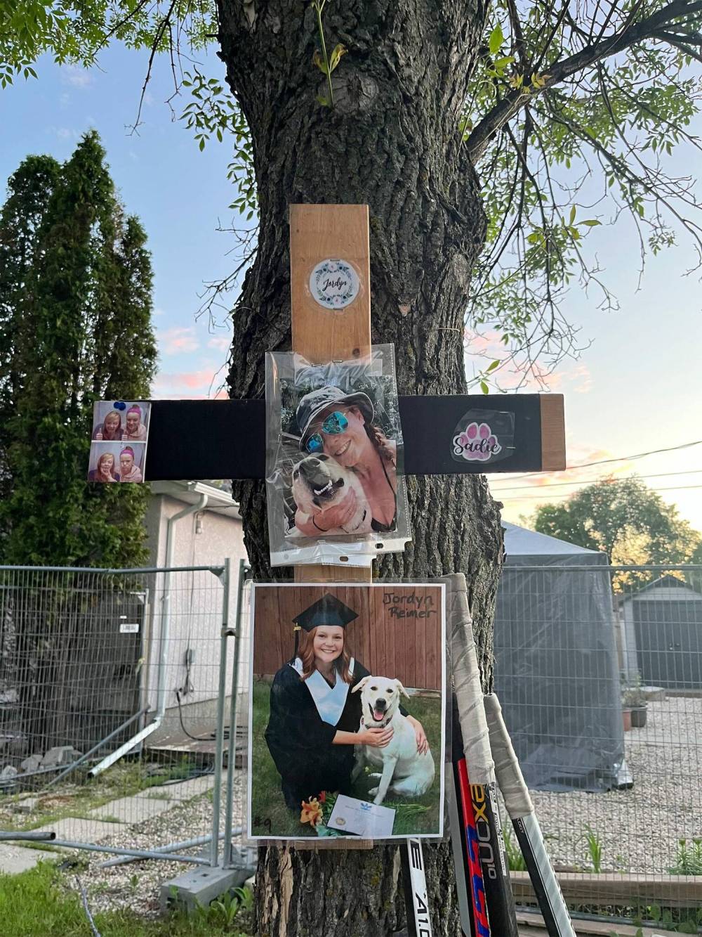 SUPPLIED
A memorial for Jordyn Reimer, placed at Kildare Avenue West and Bond Street, marks the spot where she was killed by a drunk driver.