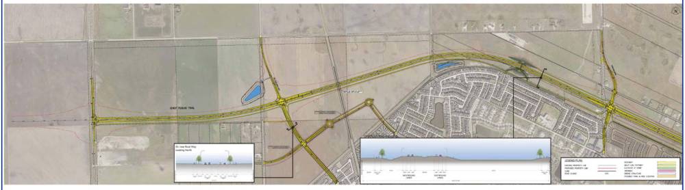 Proposed design of the Chief Peguis Trail extension from Brookside Boulevard to Pipeline Road. (City of Winnipeg report)