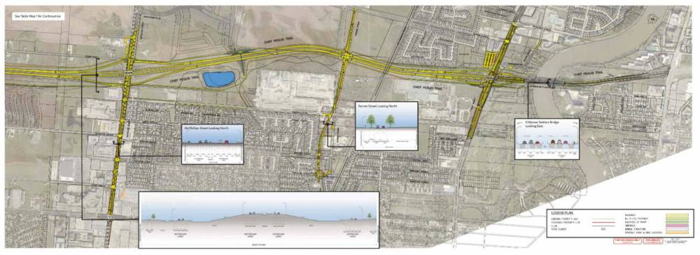 Proposed design of the Chief Peguis Trail extension from Main Street to McPhillips Street. (City of Winnipeg report)
