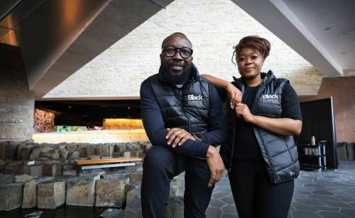 Ruth Bonneville / Free Press
                                Black Film and Music Festival&rsquo;s Rogers Ofime (left) with co-founder Gloria Thompson, says next year&rsquo;s inaugural event with &lsquo;celebrate the richness of Black culture.&rsquo;