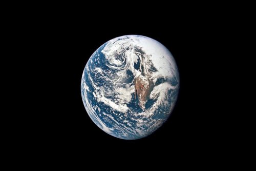 FILE - This May 18, 1969 photo provided by NASA shows Earth from 36,000 nautical miles away as photographed from the Apollo 10 spacecraft during its trans-lunar journey toward the moon. (NASA via AP)