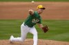 FILE - Oakland Athletics pitcher Trevor Gott throws against the Arizona Diamondbacks during the third inning of a spring training baseball game, Feb. 26, 2024, in Mesa, Ariz. (AP Photo/Matt York, File)