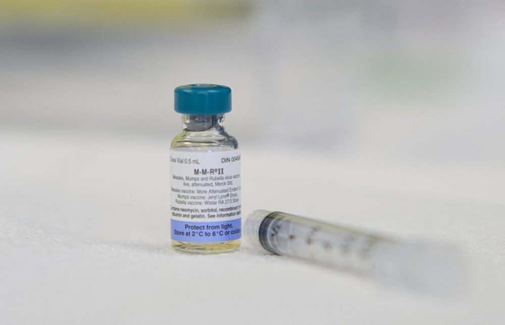 A dose of the measles, mumps, and rubella (MMR) vaccine is shown at a vaccine clinic at Southwestern Public Health in St. Thomas, Ont., on March 4. Health officials in B.C. say another case of measles infection has been confirmed in the Lower Mainland in a resident who travelled abroad to Southeast Asia. THE CANADIAN PRESS/Geoff Robins