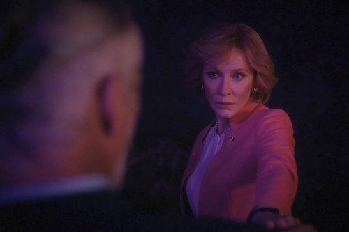 This image released by Bleecker Street shows Cate Blanchett, right, and Roy Dupuis in a scene from 