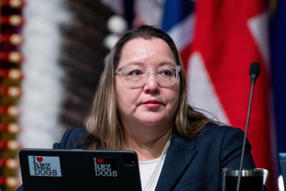 Assembly of First Nations National Chief Cindy Woodhouse Nepinak attends the Special Chiefs Assembly in Ottawa, on Wednesday, Dec. 4, 2024. THE CANADIAN PRESS/Spencer Colby