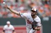 FILE - Baltimore Orioles starting pitcher Grayson Rodriguez throws during the first inning of a baseball game against the Toronto Blue Jays, Wednesday, July 31, 2024, in Baltimore. (AP Photo/Stephanie Scarbrough, File)