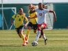 Canada midfielder Ashlynn Walia moves the ball upfield as Sweden players defends at the U-17 Costa Cálida MIMA Cup women's soccer tournament at Pinatar Arena in Murcia, Spain on Saturday, Feb. 15, 2025. THE CANADIAN PRESS/HO-Canada Soccer*MANDATORY CREDIT *