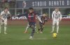 Bologna's Dan Ndoye scores from the penaltly spot during the Serie A soccer match between Bologna FC and Torino at Renato Dall'Ara Stadium in Bologna, Italy, Friday, Feb. 14, 2025. (Michele Nucci/LaPresse via AP)