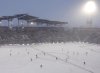 FILE - The Colorado Rapids play the Portland Timbers on a snow-covered pitch during the second half of an MLS soccer game, March. 2, 2019 in Commerce City, Colo. (AP Photo/Joe Mahoney, file)