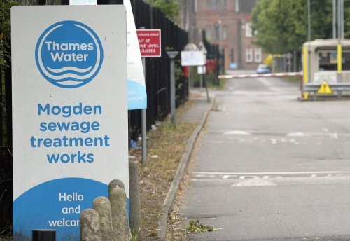 FILE - A general view of Thames Water plant in Twickenham, London, Wednesday, June 28, 2023.(AP Photo/Frank Augstein)