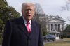 President Donald Trump speaks to reporters before departing the White House in Washington, Saturday, Feb. 22, 2025. THE CANADIAN PRESS/AP-Manuel Balce Ceneta