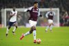 Aston Villa's Marcus Rashford in action during the English FA Cup fourth round soccer match between Aston Villa and Tottenham Hotspur at Villa Park, Birmingham, England, Sunday Feb. 9, 2025. (Mike Egerton/PA via AP)