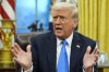 FILE - President Donald Trump speaks with reporters in the Oval Office at the White House, Tuesday, Feb. 11, 2025, in Washington. (AP Photo/Alex Brandon, File)