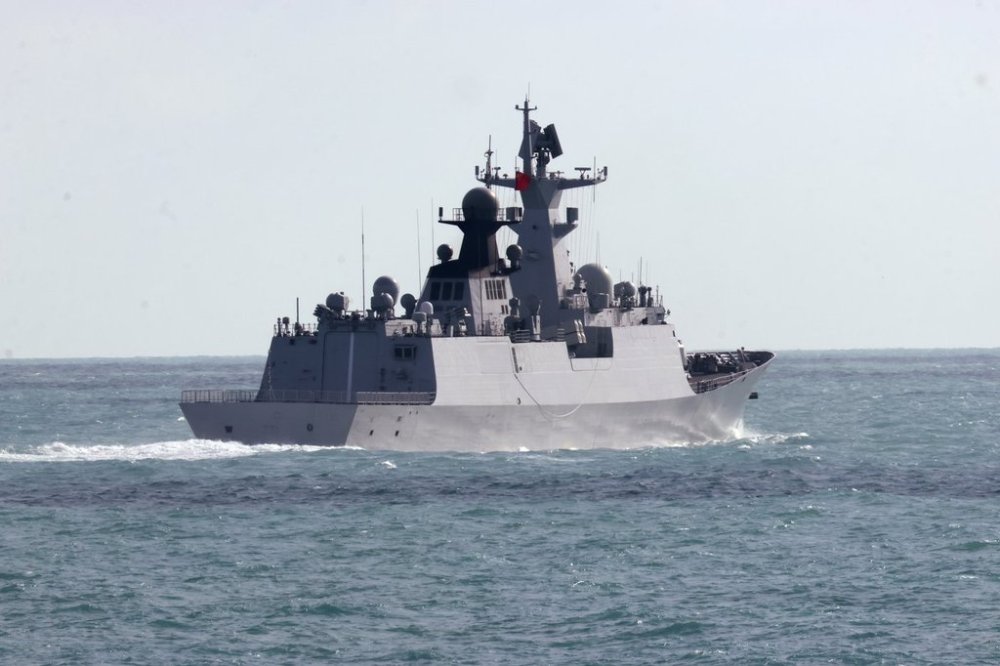 FILE - In this photo provided by the Australian Defense Force, the People's Liberation Army-Navy Jiangkai-class frigate Hengyang travels in the Torres Strait off Australia's coast, on Feb. 11, 2025. (Australian Defense Force via AP, File)