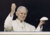 FILE- Pope John Paul II appears for the first time after surgery at the window of the Gemelli Hospital in Rome on July 26, 1992. (AP Photo/Massimo Sambucetti, File)