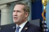 White House national security adviser Mike Waltz speaks with reporters in the James Brady Press Briefing Room at the White House, Thursday, Feb. 20, 2025, in Washington. (AP Photo/Alex Brandon)