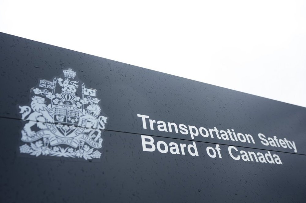 Transportation Safety Board of Canada signage is pictured in Ottawa on Monday, May 1, 2023. THE CANADIAN PRESS/Sean Kilpatrick