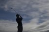 Rory McIlroy, of Northern Ireland, hits from the 18th tee at Pebble Beach Golf Links during the final round of the AT&T Pebble Beach Pro-Am golf tournament, Sunday, Feb. 2, 2025, in Pebble Beach, Calif. (AP Photo/Nic Coury)