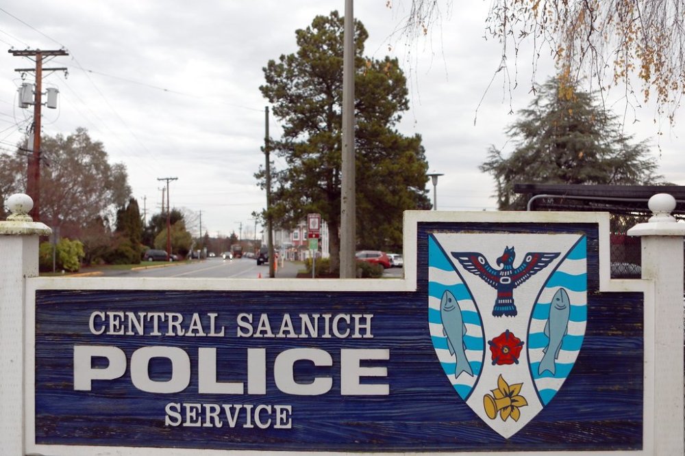 A view of the Central Saanich police headquarters in Central Saanich, a district municipality in Greater Victoria, Friday, Dec. 20, 2024. THE CANADIAN PRESS/Chad Hipolito