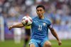 FILE - India's Sunil Chhetri controls the ball during the Asian Cup Group B soccer match between Syria and India at Al Bayt Stadium in Al Khor, Qatar, Jan. 23, 2024. (AP Photo/Aijaz Rahi, File)