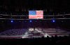 Players and fans stand for the U.S. national anthem before the first period of 4 Nations Face-Off hockey action between Canada and the United States in Montreal on Saturday, Feb. 15, 2025. THE CANADIAN PRESS/Christinne Muschi