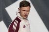 Bayern's Joshua Kimmich arrives for a training session in Munich, Germany, Monday, Feb. 17, 2025, ahead of the Champions League playoff second leg soccer match between FC Bayern and Celtic Glasgow. (AP Photo/Matthias Schrader)