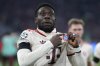 Bayern's Alphonso Davies celebrates after scoring his side's opening goal during the Champions League playoff second leg soccer match between FC Bayern Munich and Celtic Glasgow at the Allianz Arena in Munich, Germany, Tuesday, Feb. 18, 2025. (AP Photo/Matthias Schrader)
