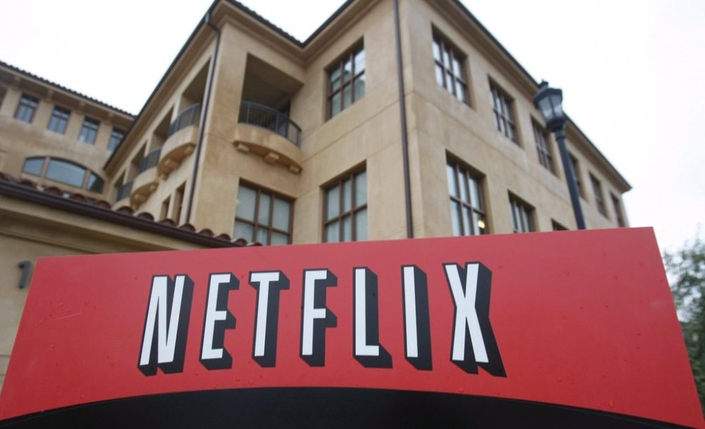 This Jan. 29, 2010 file photo shows the company logo at Netflix headquarters in Los Gatos, Calif. THE CANADIAN PRESS/AP-Marcio Jose Sanchez