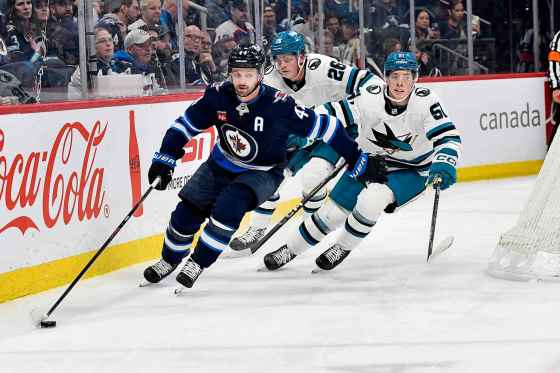 Josh Morrissey scored with 26 seconds left in the third period to send the game into overtime. (Frank Greenslade / The Canadian Press)