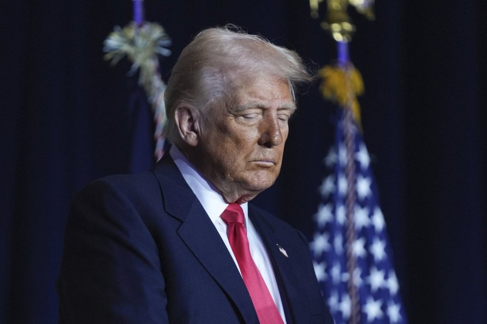President Donald Trump attends the National Prayer Breakfast at Washington Hilton, Thursday, Feb. 6, 2025, in Washington. (AP Photo/Evan Vucci)