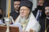 FILE - Ecumenical Patriarch Bartholomew leads the official door-opening ceremony of lower Manhattan's St. Nicholas Greek Orthodox Church, Nov. 2, 2021. (AP Photo/Ted Shaffrey, File)