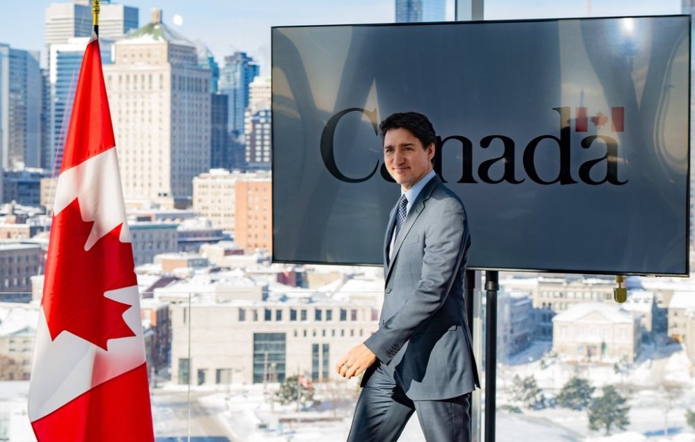 Prime Minister Justin Trudeau arrives to announce a new high-speed rail network in the Toronto-Quebec City corridor, in Montreal on Feb. 19, 2025. THE CANADIAN PRESS/Christinne Muschi