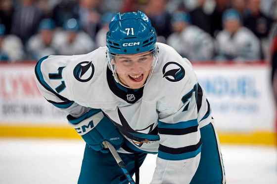 San Jose Sharks' Macklin Celebrini (Karl B DeBlaker / The Associated Press files)