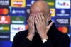 Manchester City manager Pep Guardiola gestures during a press conference at the City Football Academy, Manchester, England, Monday, Feb. 10, 2025. (Martin Rickett/PA via AP)