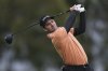 Denny McCarthy hits his tee shot on the second hole of the South Course at Torrey Pines during the first round of the Genesis Invitational golf tournament Thursday, Feb. 13, 2025, in San Diego. (AP Photo/Gregory Bull)