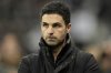 Arsenal's manager Mikel Arteta watches his team during the English League Cup soccer match between Newcastle United and Arsenal at St. James' Park stadium in Newcastle, England, Wednesday, Feb. 5, 2025.(AP Photo/Jon Super)