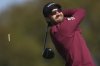 Patrick Rodgers hits on the second tee of the South Course at Torrey Pines during the third round of the Genesis Invitational golf tournament Saturday, Feb. 15, 2025, in San Diego. (AP Photo/Gregory Bull)