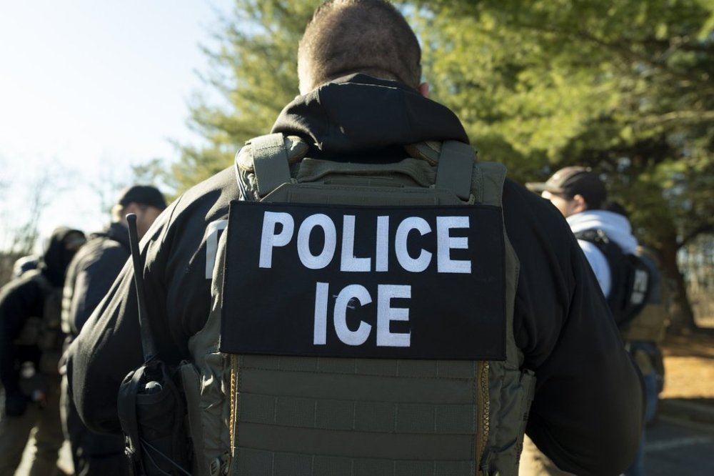 FILE - U.S. Immigration and Customs Enforcement Baltimore Field Officer director Matt Elliston listens during a briefing, Monday, Jan. 27, 2025, in Silver Spring, Md. (AP Photo/Alex Brandon, File)