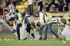 FILE - Pitch crews clean up after the home crowd threw tennis balls onto the pitch in a protest against VAR, shortly after kick-off in soccer match between Lillestrom and KFUM Oslo at Arasen Stadium in Oslo, June 27, 2024. (Amanda Pedersen Giske/NTB via AP, file)