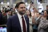 Vice President JD Vance arrives before President Donald Trump addresses a joint session of Congress at the Capitol in Washington, Tuesday, March 4, 2025. (AP Photo/Ben Curtis)