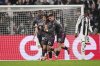 Empoli's Youssef Maleh (93) celebrates with teammates after scoring against Juventus in a Italian Cup quarterfinal soccer match between Juventus and Empoli at the Allianz Stadium in Turin, Italy, Wednesday, Feb. 26, 2025 (Marco Alpozzi/LaPresse via AP)