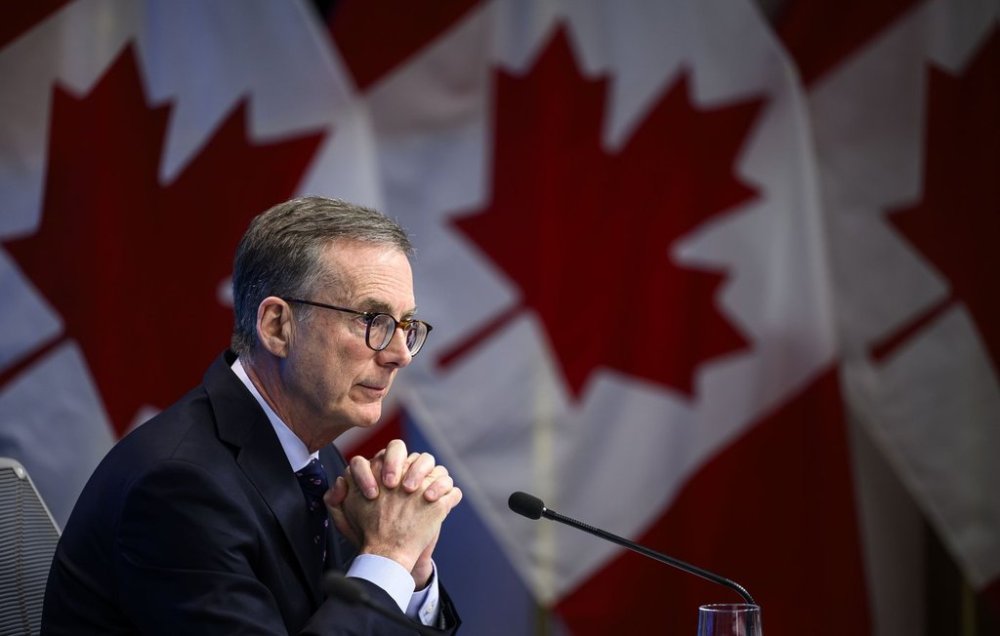 Bank of Canada governor Tiff Macklem participates in a news conference on the Bank's interest rate announcement and release of the Monetary Policy Report, in Ottawa, Wednesday, Jan. 29, 2025. THE CANADIAN PRESS/Justin Tang
