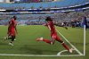 The Canadian men will play Wales in Swansea in an international friendly on Sept. 9, Canada Soccer announced Wednesday. Canada's Ismael Kone, right. celebrates after scoring his side's first goal against Uruguay during the Copa America third place soccer match in Charlotte, N.C., Saturday, July 13, 2024. THE CANADIAN PRESS/AP/Jacob Kupferman