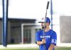 Toronto Blue Jays pitcher Nick Sandlin stretches his arm during spring training in Dunedin Fla., on Saturday, February 15, 2025. THE CANADIAN PRESS/Nathan Denette
