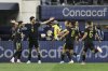 Mexico's Raul Jimenez, second from left, celebrates with teammates after scoring against Canada during the first half of a CONCACAF Nations League semifinal soccer match Thursday, March 20, 2025, in Inglewood, Calif. (AP Photo/Etienne Laurent)