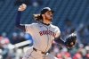 Houston Astros pitcher Spencer Arrighetti throws during the first inning of a baseball game against the Minnesota Twins, Saturday, April 5, 2025, in Minneapolis. (AP Photo/Stacy Bengs)